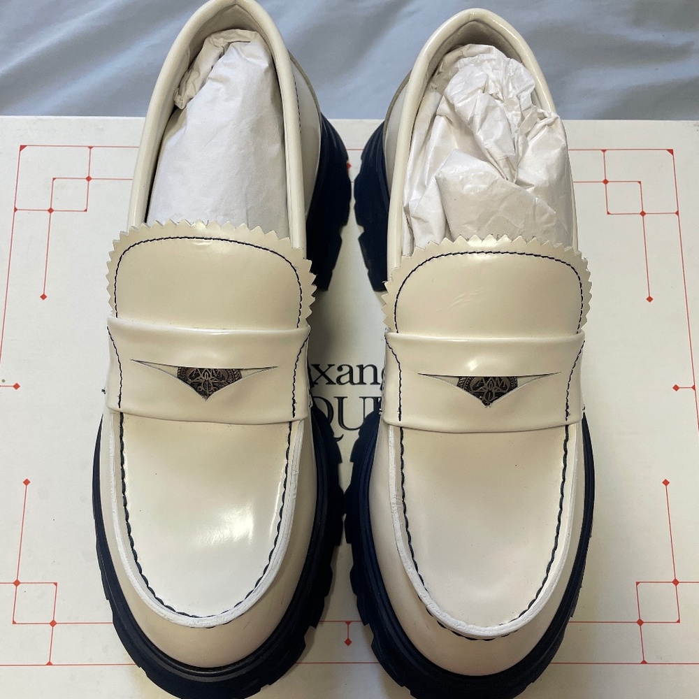 Alexander McQueen White Loafers